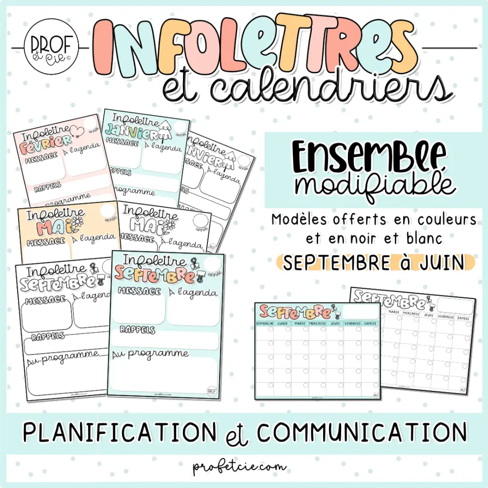 Infolettres mensuelles et calendriers modifiables (Série 3) – Image 2