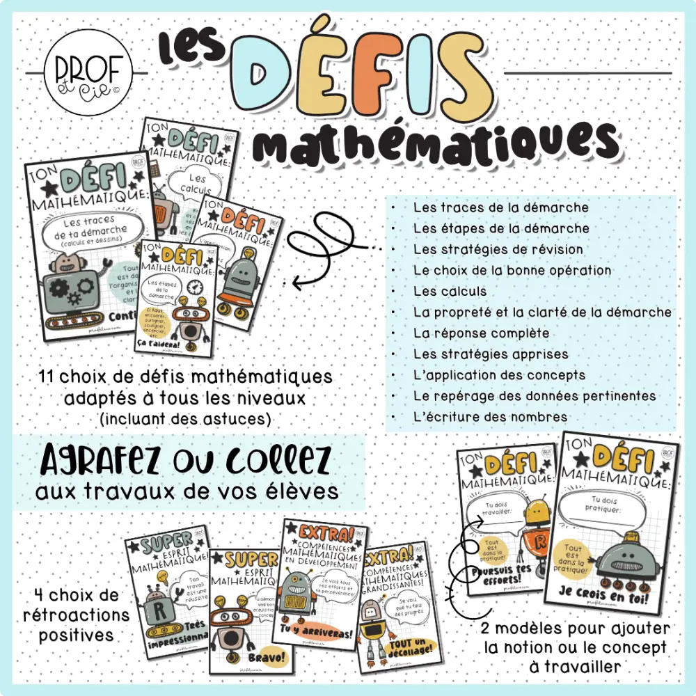 Les défis et rétroactions mathématiques (pour tous les niveaux) – Image 3