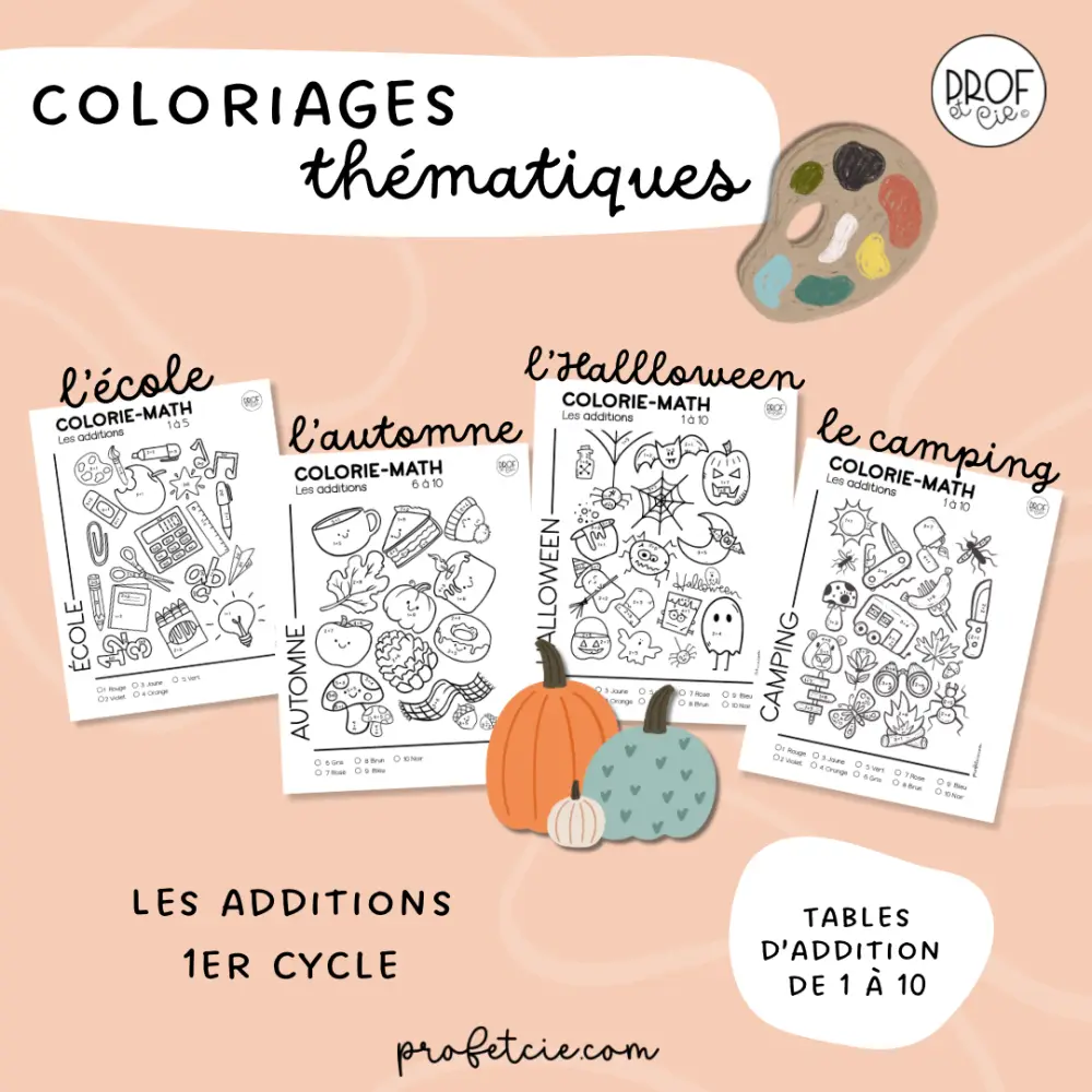 Coloriages thématiques (Additions) 1er cycle – Image 2