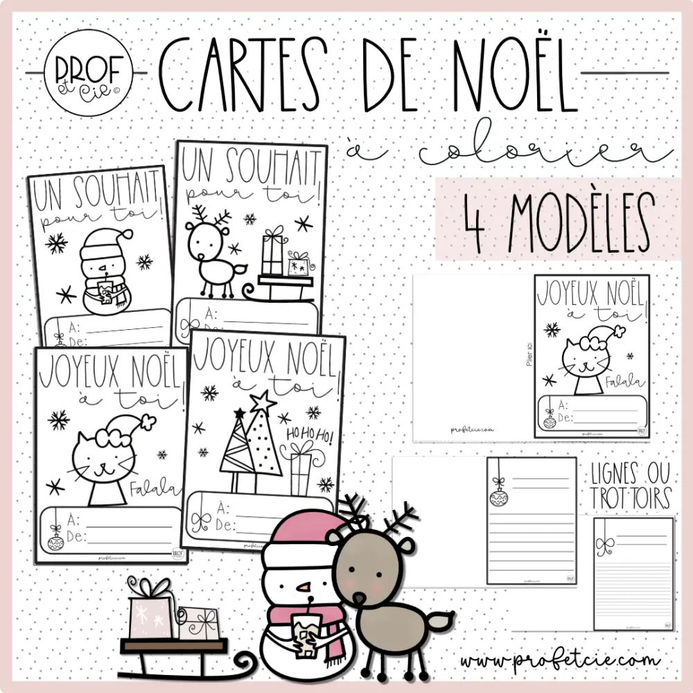 Cartes de Noël à colorier (pour tous) – Image 2