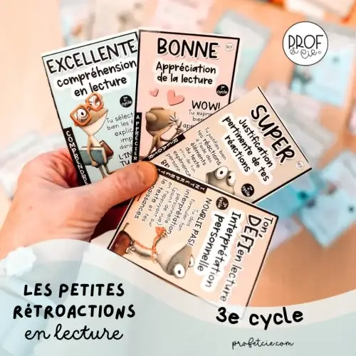 Les petites rétroactions en lecture - 3e cycle - Prof et cie