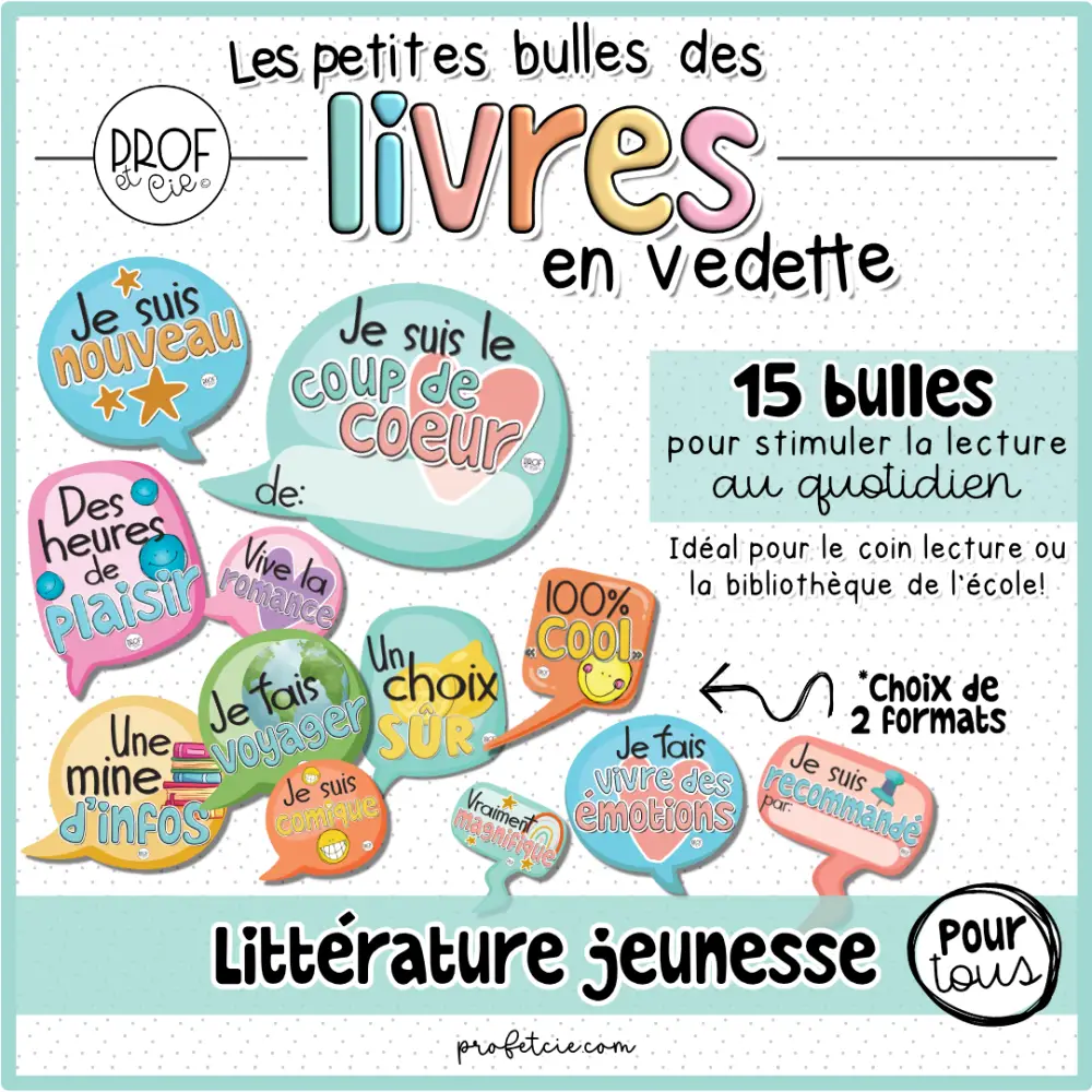 Les petites bulles des livres en vedette (2 formats) Pour tous - Image 2