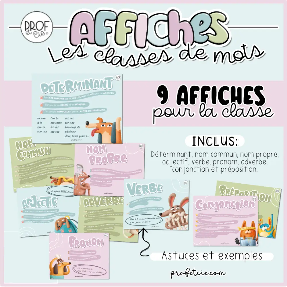 Affiches les classes de mots (9 affiches) – Image 2