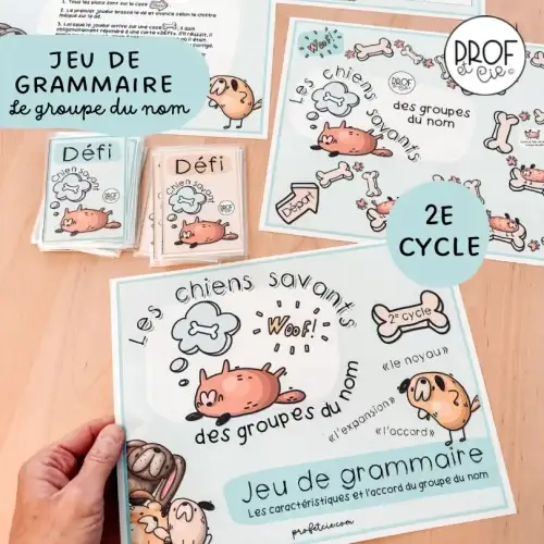 Jeu de grammaire - le groupe de nom - 2e cycle - Prof et cie