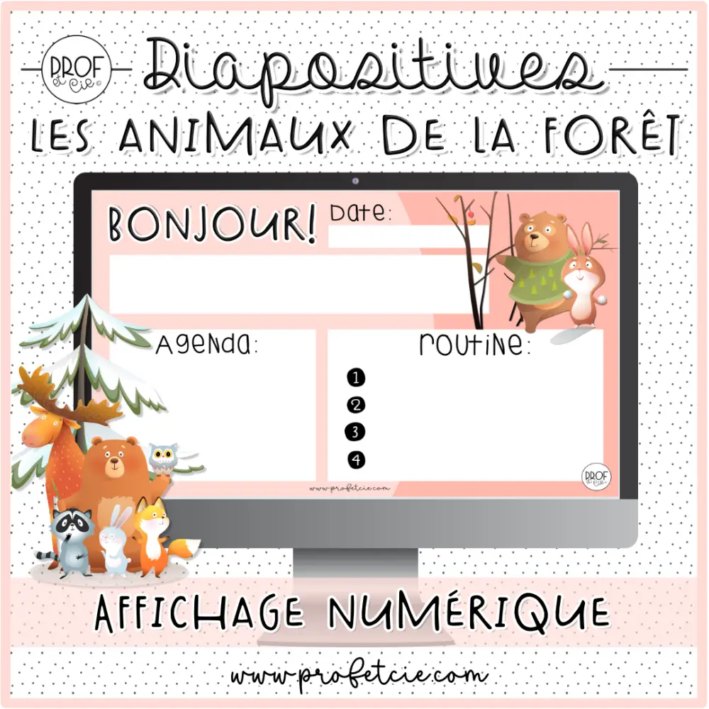 Diapositives à personnaliser *Les animaux de la forêt - Image 2