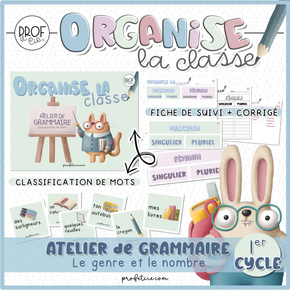 Organise la classe (atelier de grammaire) 1er cycle - Image 2