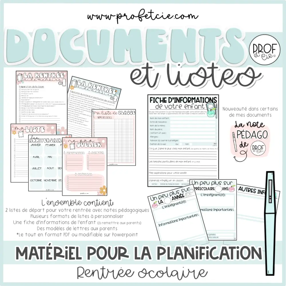 Documents et listes pour la rentrée scolaire – Image 2