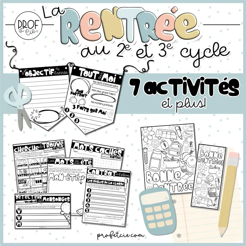 La rentrée au 2e et 3e cycle (7 activités et plus) – Image 2