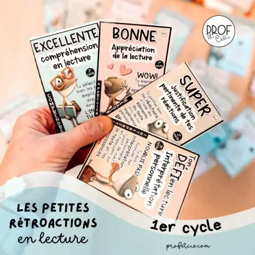 Les petites rétroactions en lecture - 1er cycle - Prof et cie