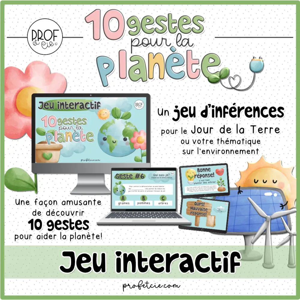 10 gestes pour la planète (Jeu interactif) 1er et 2e cycle – Image 2