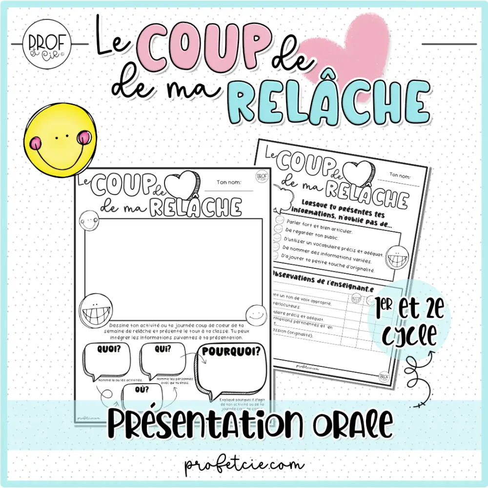 Le coup de coeur de ma relâche (Présentation orale) 1er et 2e cycle – Image 2