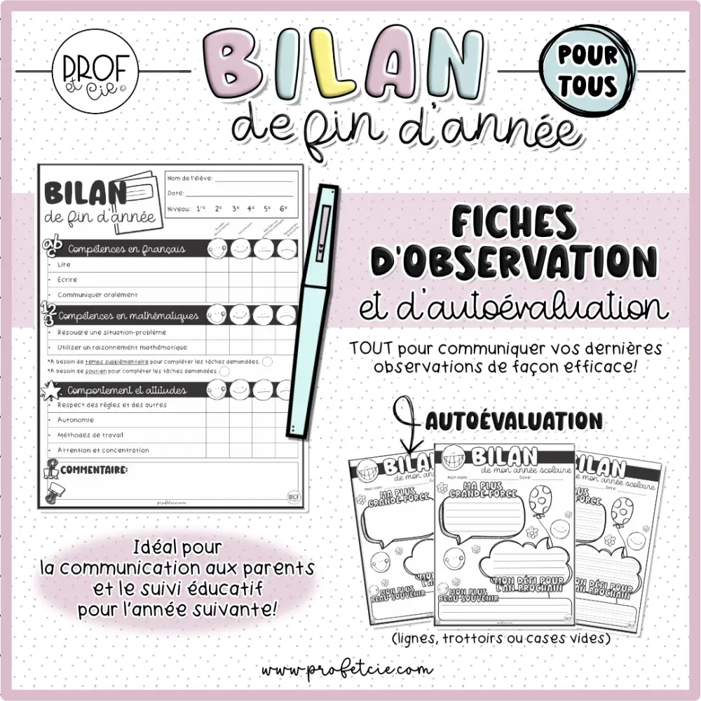 Bilan de fin d'année (Pour tous les niveaux) – Image 2