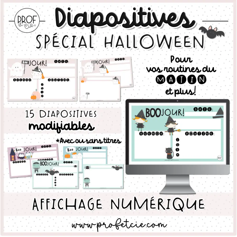 Diapositives à personnaliser  *Spécial Halloween – Image 2