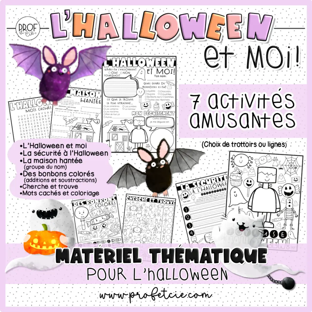 L'Halloween et moi (7 activités amusantes) 1er et 2e cycle – Image 2