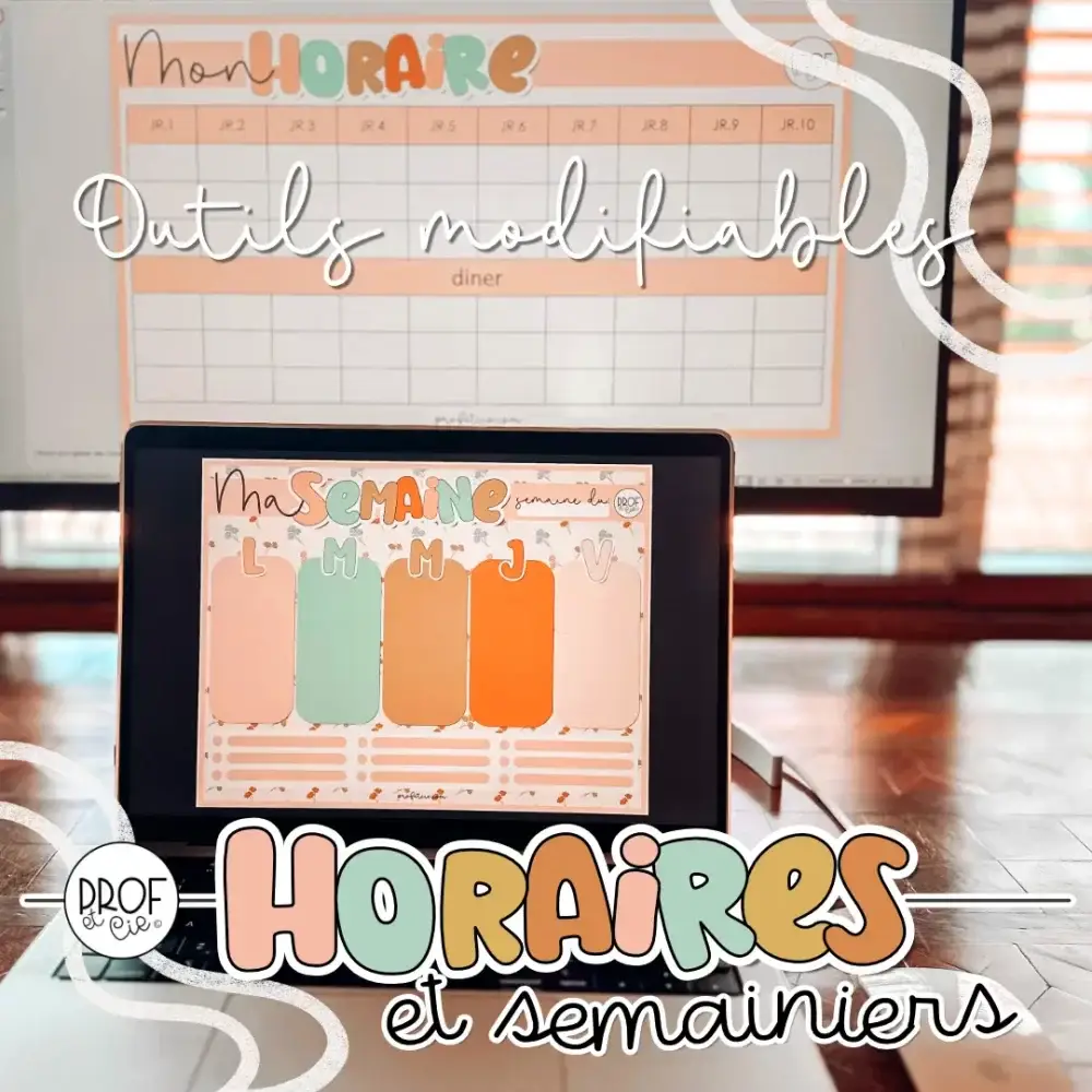 Horaires et semaines modifiables - Prof et cie