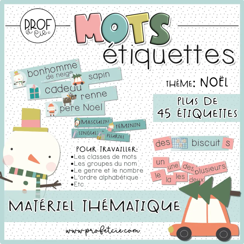 Mots étiquettes de Noël (multifonction) - Image 2