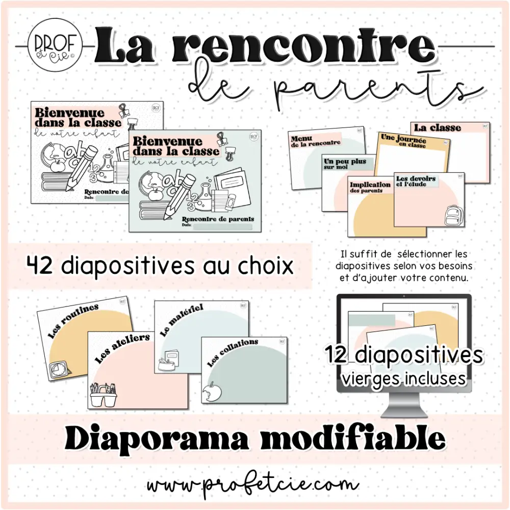 La rencontre de parents (Diaporama modifiable) – Image 2