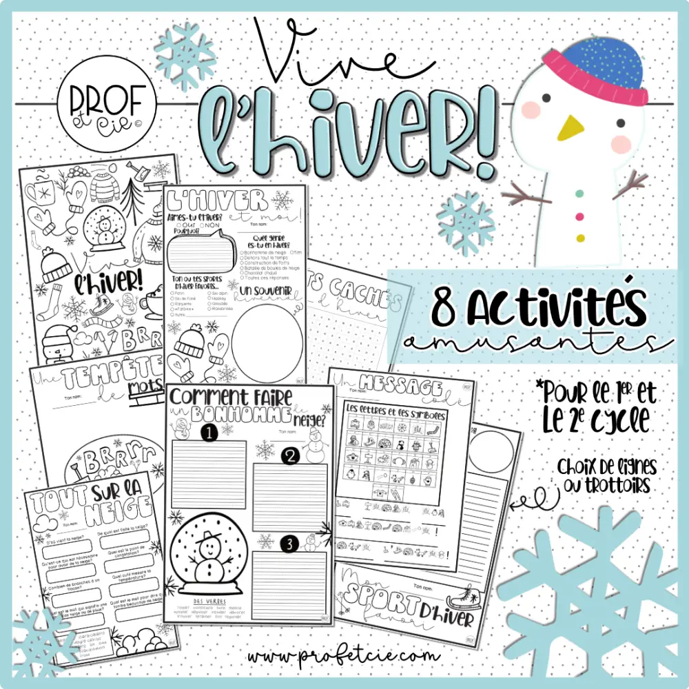 Vive l'hiver! (8 activités amusantes) 1er et 2e cycle – Image 2