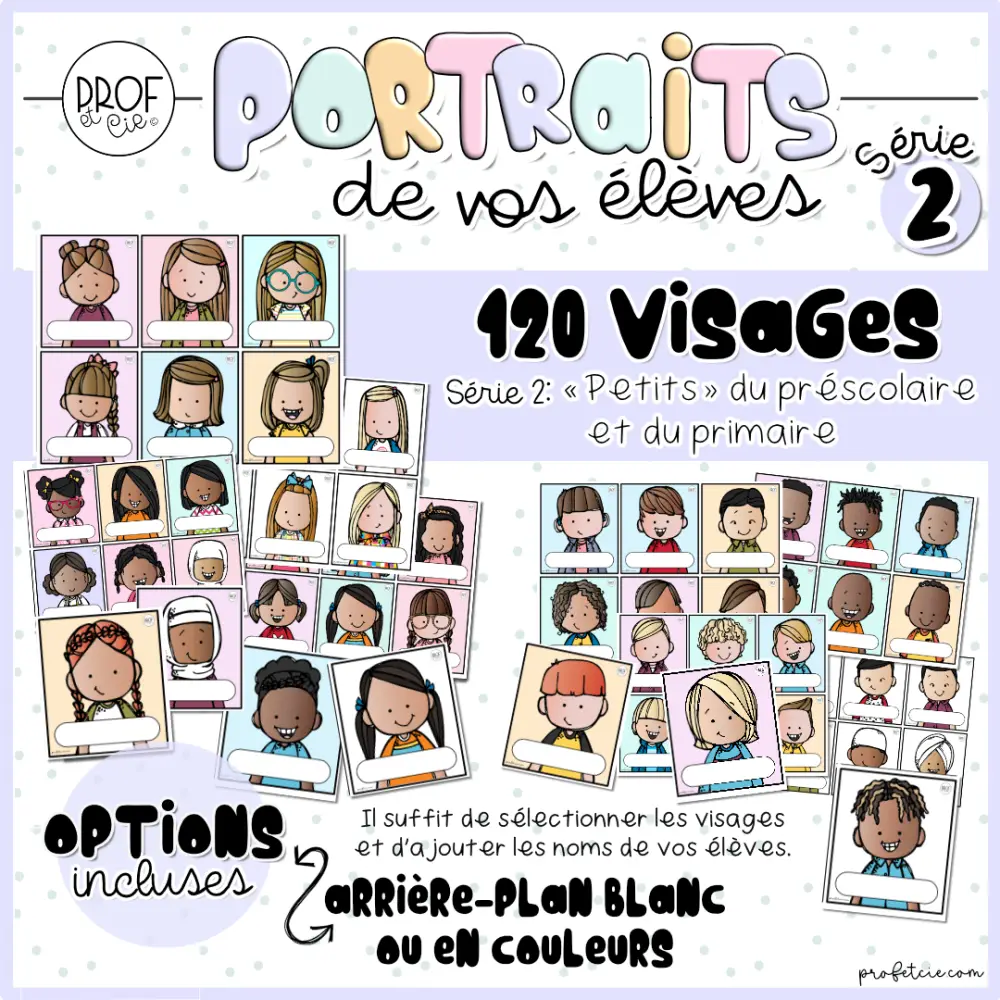 Portraits des élèves *Série 2 "Petits" du préscolaire et du primaire – Image 2