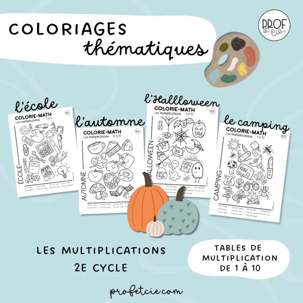 Coloriages thématiques (Multiplications) 2e cycle – Image 2