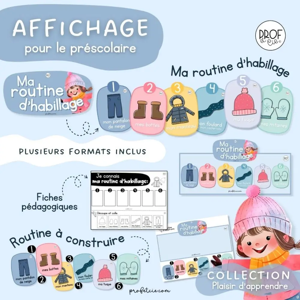 Ma routine d'habillage (Affichage préscolaire) – Image 2