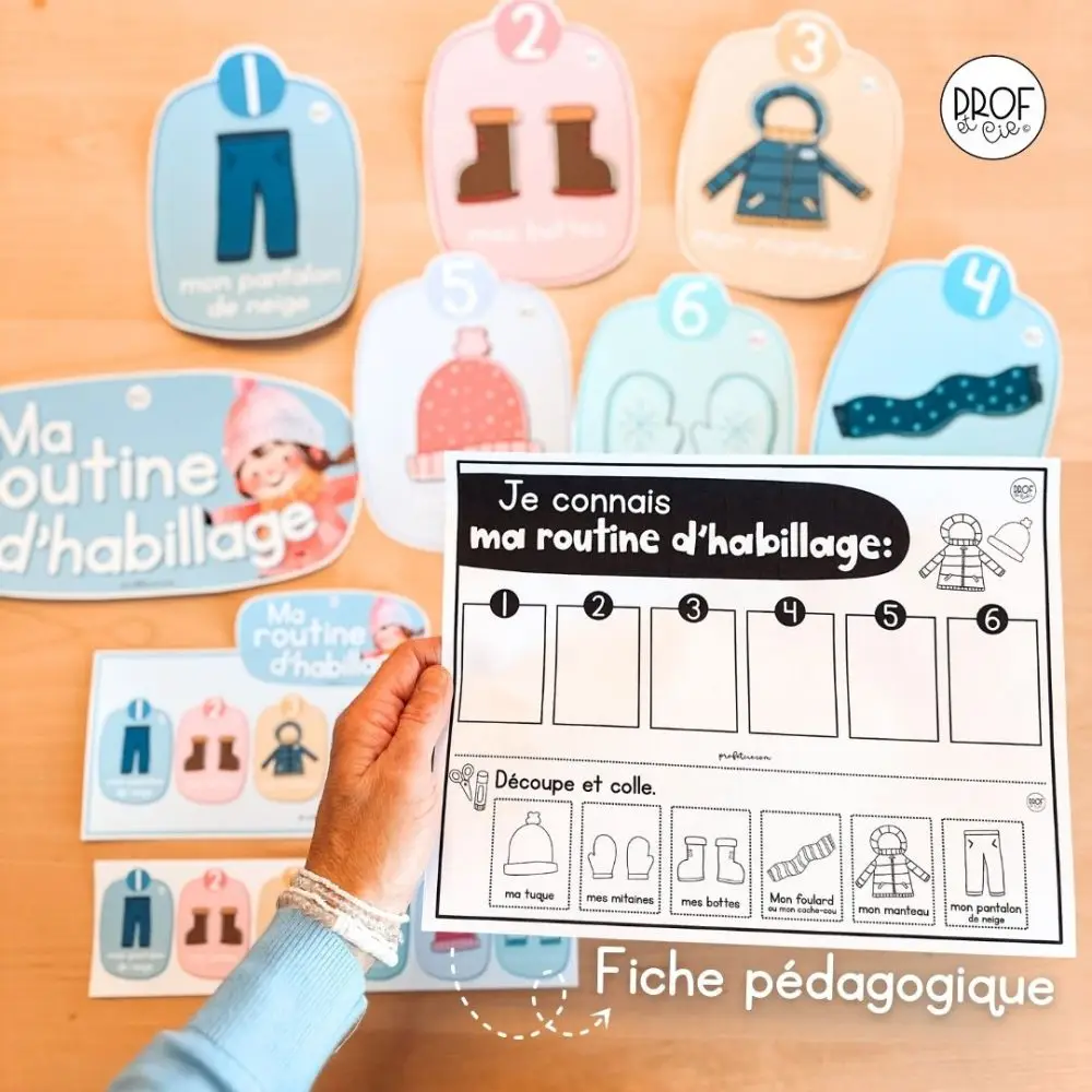 Ma routine d'habillage (Affichage préscolaire) – Image 4