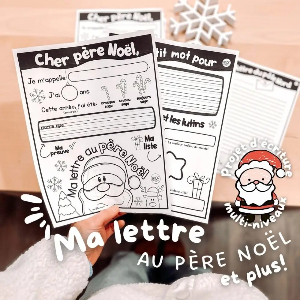 Ma lettre au père Noël et plus! (Projet d'écriture multi-niveaux)