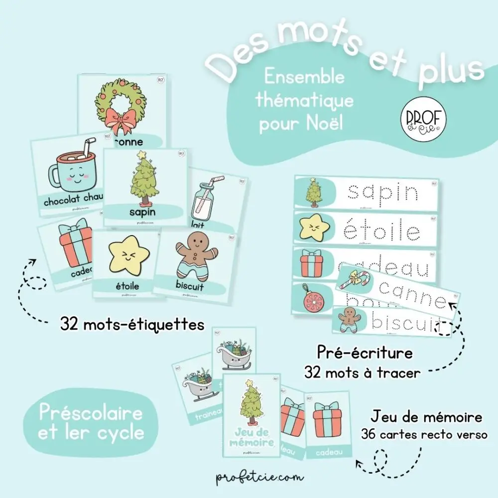 Des mots et plus pour Noël (Préscolaire et 1er cycle) – Image 2